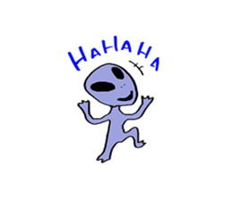 gray alien sticker #1067127