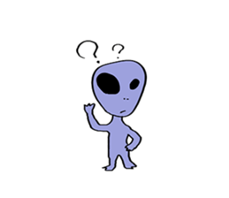 gray alien sticker #1067129