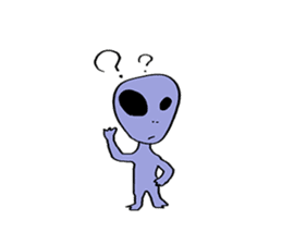 gray alien sticker #1067129