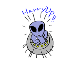 gray alien sticker #1067132