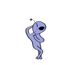 gray alien sticker #1067133