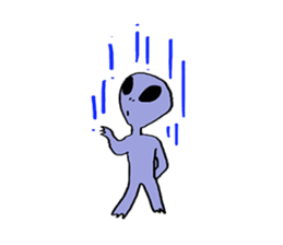gray alien sticker #1067134
