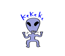 gray alien sticker #1067136