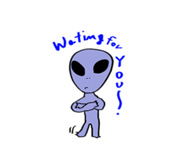 gray alien sticker #1067137