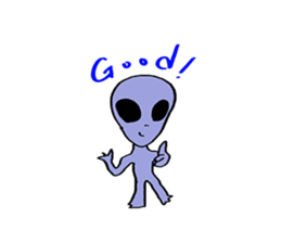 gray alien sticker #1067138