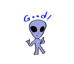 gray alien sticker #1067138