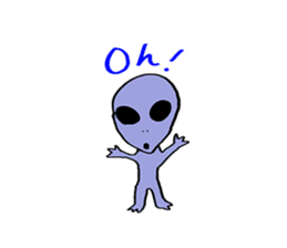 gray alien sticker #1067139
