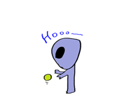 gray alien sticker #1067141