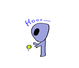 gray alien sticker #1067141