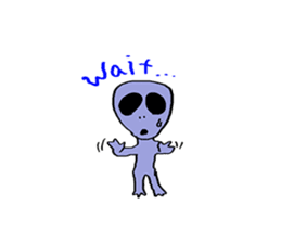 gray alien sticker #1067142