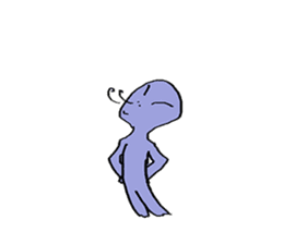 gray alien sticker #1067143
