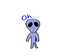 gray alien sticker #1067144
