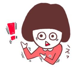 Bob cut girl sticker #1069070