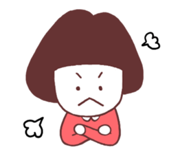 Bob cut girl sticker #1069072