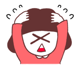 Bob cut girl sticker #1069075