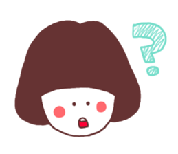 Bob cut girl sticker #1069076
