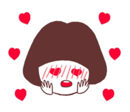 Bob cut girl sticker #1069077