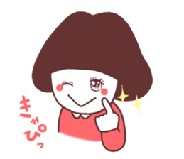 Bob cut girl sticker #1069078