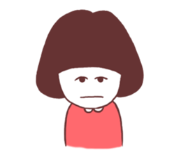 Bob cut girl sticker #1069079