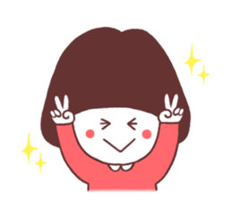 Bob cut girl sticker #1069080