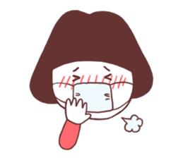 Bob cut girl sticker #1069086