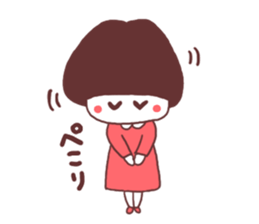 Bob cut girl sticker #1069092