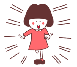 Bob cut girl sticker #1069096