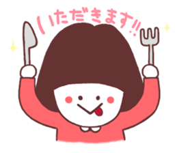Bob cut girl sticker #1069098