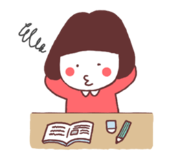 Bob cut girl sticker #1069103