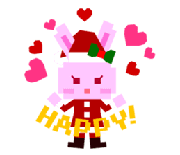 Chocolate Bunny Pulpy Christmas&New Year sticker #1069512