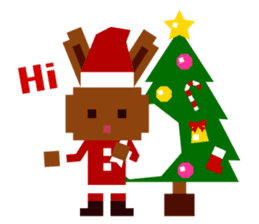 Chocolate Bunny Pulpy Christmas&New Year sticker #1069514