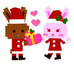 Chocolate Bunny Pulpy Christmas&New Year sticker #1069515