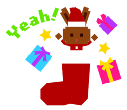 Chocolate Bunny Pulpy Christmas&New Year sticker #1069516