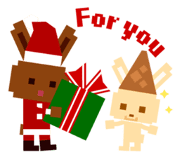 Chocolate Bunny Pulpy Christmas&New Year sticker #1069519