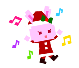 Chocolate Bunny Pulpy Christmas&New Year sticker #1069522