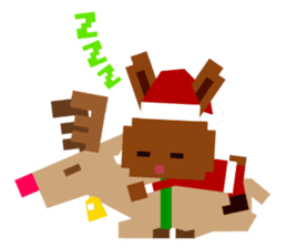 Chocolate Bunny Pulpy Christmas&New Year sticker #1069524