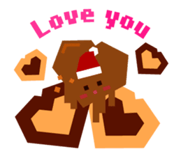 Chocolate Bunny Pulpy Christmas&New Year sticker #1069527