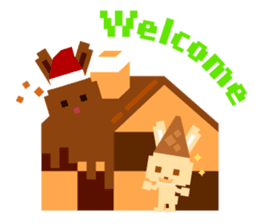 Chocolate Bunny Pulpy Christmas&New Year sticker #1069529