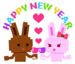Chocolate Bunny Pulpy Christmas&New Year sticker #1069534