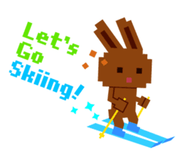 Chocolate Bunny Pulpy Christmas&New Year sticker #1069536