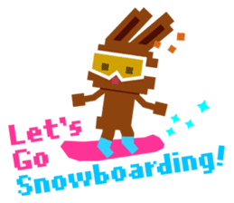 Chocolate Bunny Pulpy Christmas&New Year sticker #1069537