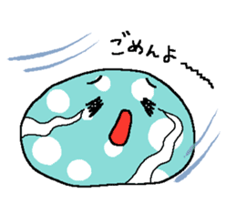 Polka-dots "mizutama-chan" sticker #1070148