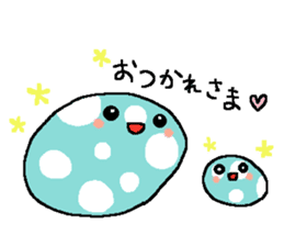 Polka-dots "mizutama-chan" sticker #1070149