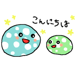 Polka-dots "mizutama-chan" sticker #1070152