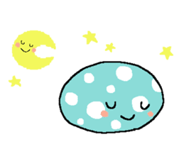 Polka-dots "mizutama-chan" sticker #1070153