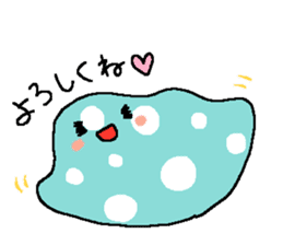 Polka-dots "mizutama-chan" sticker #1070155
