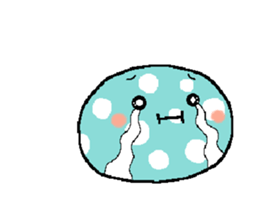 Polka-dots "mizutama-chan" sticker #1070157