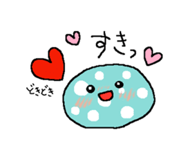 Polka-dots "mizutama-chan" sticker #1070160