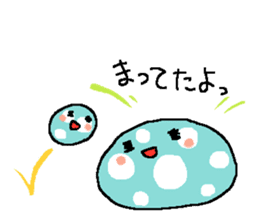 Polka-dots "mizutama-chan" sticker #1070167