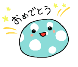 Polka-dots "mizutama-chan" sticker #1070171